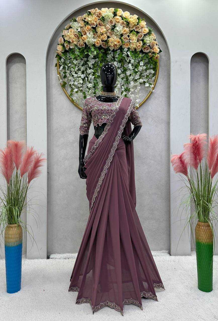 YNF GEORGETTE RIN133 477 SAREE WHOLESALE DESIGNER PARTY WEDDING RAKHI SAREES MANUFACTURER